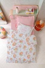Cotton Box Спално бельо „Pixie Розово/бяло“ – 100% памук ранфорс – 3 части - За единично легло