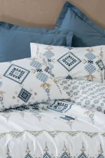 Cotton Box Единично спално бельо „Talora İndigo“ Bohem Ranforce – 100% памук - 3 части - Image 2