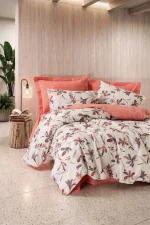Cotton Box Двойно спално бельо „Wilda Tarçın“ Ranforce – 100% памук - 4 чсти