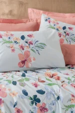 Cotton Box Двойно спално бельо Modeline „Bluebell Somon“ Ranforce – 100% памук - 4 части - Image 2