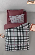 Cotton Box Единично спално бельо Junior „Brave Bordo“ Ranforce – 100% памук - 3 части